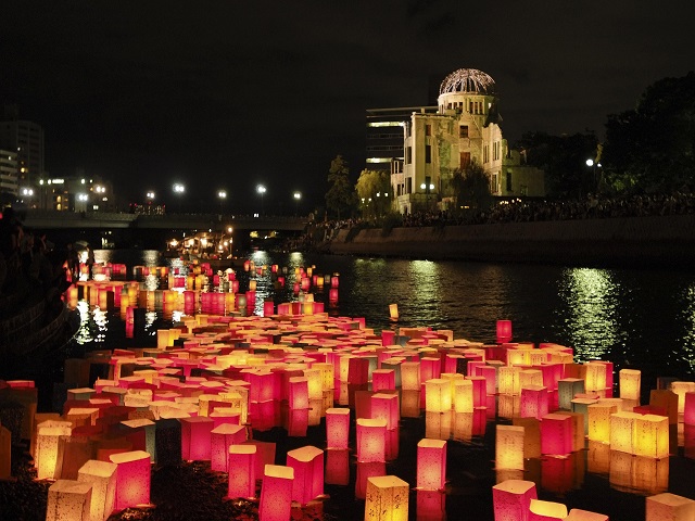 Floating of Lanterns with Peace Messages